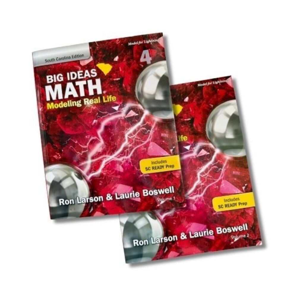 Big Ideas Math Grade 4, Volumes 1 & 2, South Carolina Edition, Mathematics Books